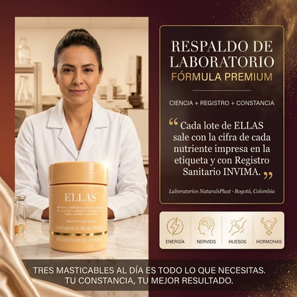 ELLAS™ Menopausia Favorece a resequedad intima, la falta de deseo y los cambios de animo.