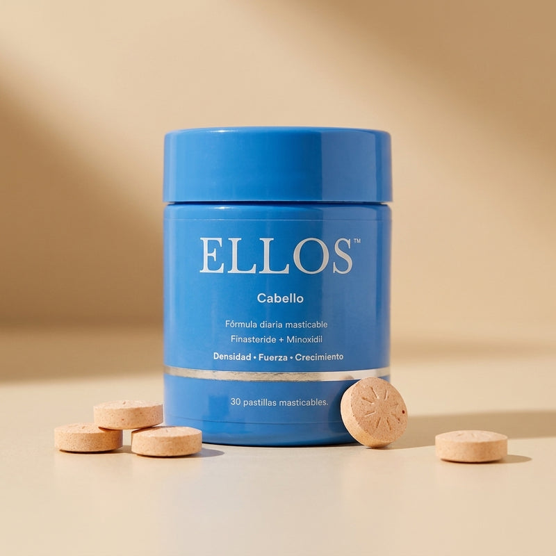 ELLOS Cabello, frasco con pastillas masticables